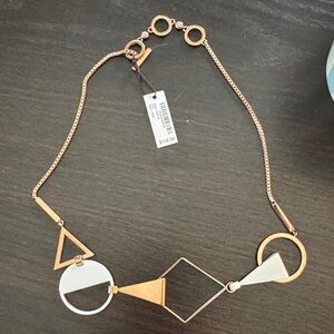Henri Bendel Gold and Silver Geometric Necklace